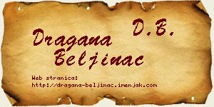 Dragana Beljinac vizit kartica